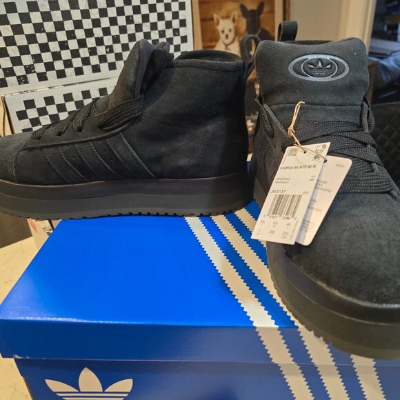 adidas Campus 00s Winter Mid Black Suede Boots Shoes Mens Sz 10 JR3737 NEW - Picture 4 of 16